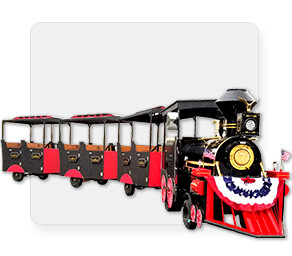 classic trackless train