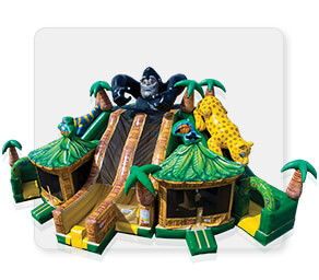 Jungle Pardise Inflatable Slide